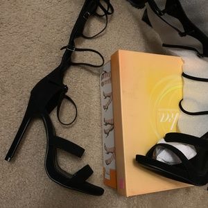 COPY - Euphoria inspired Tie up heels black (open to best offer)